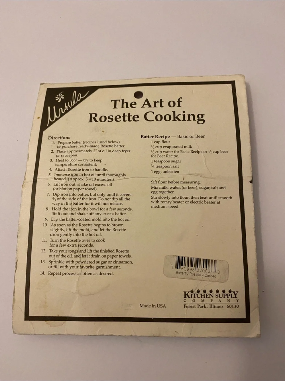 Rosette Cookie Iron Butterfly Shape Ursula 1970s - Picture 2 of 2